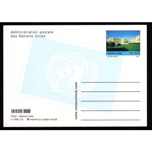 United Nations Geneva. Scott # UX14. unused.  Lot 220314