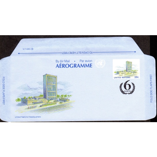 United Nations AEROGRAMME. Scott # UC17. unused.  Lot 220314