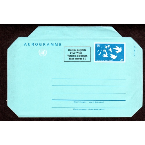 United Nations Vienna. Aerogramme, Scott # UC4. unused  Lot 220314