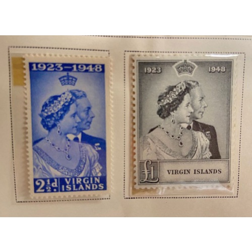 VIRGIN IS., Sc#90-91, Sg124-5, MNH, SILVER WEDDING