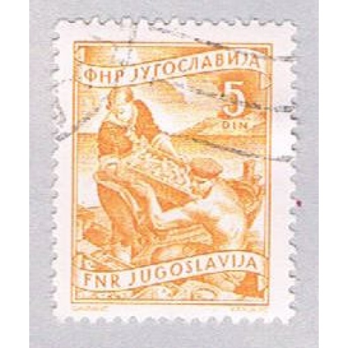 Yugoslavia 380 Used Fishing 1953 (BP28214)