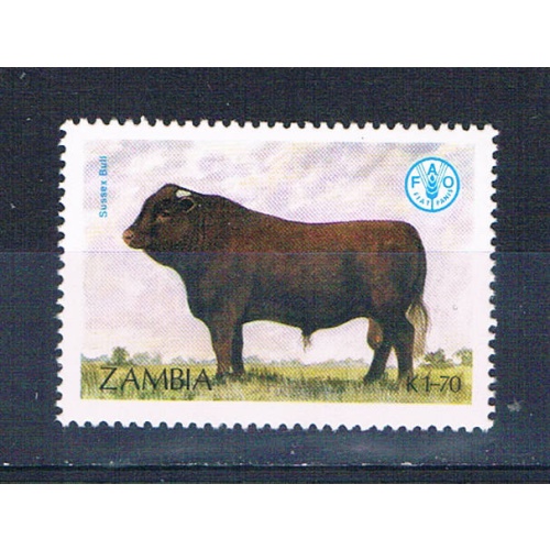 Zambia 420 Unused Cattle Sussex 1987 (Z0009)+