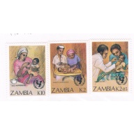 Zambia 441-43 Unused short set UN Child survival 1988 CV 3.80 (Z0002)