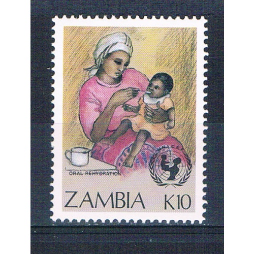 Zambia 443 Unused Child oral rehydration 1988 CV 2.10 (Z0005)+