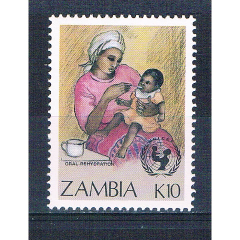 Zambia 443 Unused Child oral rehydration 1988 CV 2.10 (Z0005)+
