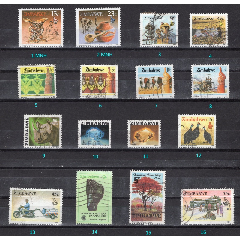 Zimbabwe - used & mint never hinged