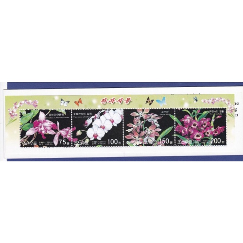 Korea booklet with orchids.