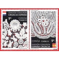 España. 2015. Lace. Joint issue Spain - Croatia