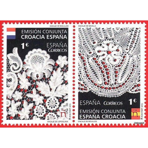 España. 2015. Lace. Joint issue Spain - Croatia