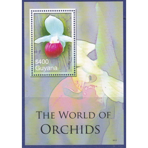 Guyana Orchids  flowers 2 minisheets + 4 stamps