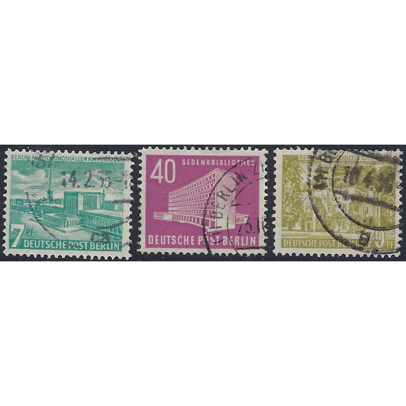 Germany Berlin 9N108-10 Used 1954 set (ad1015)