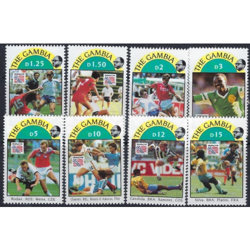 Gambia 1455-62 MNH 1993 World Cup Soccer (ad1024)