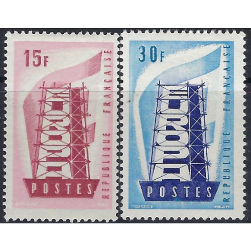 France 805-06 MH 1956 Europa  (ad1035)