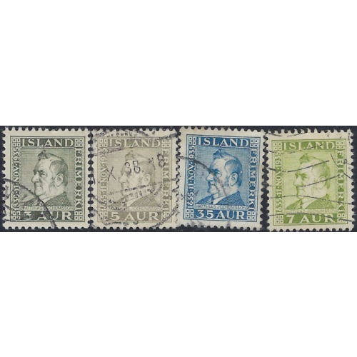 Iceland 195-98 Used 1935 set (ad1037)