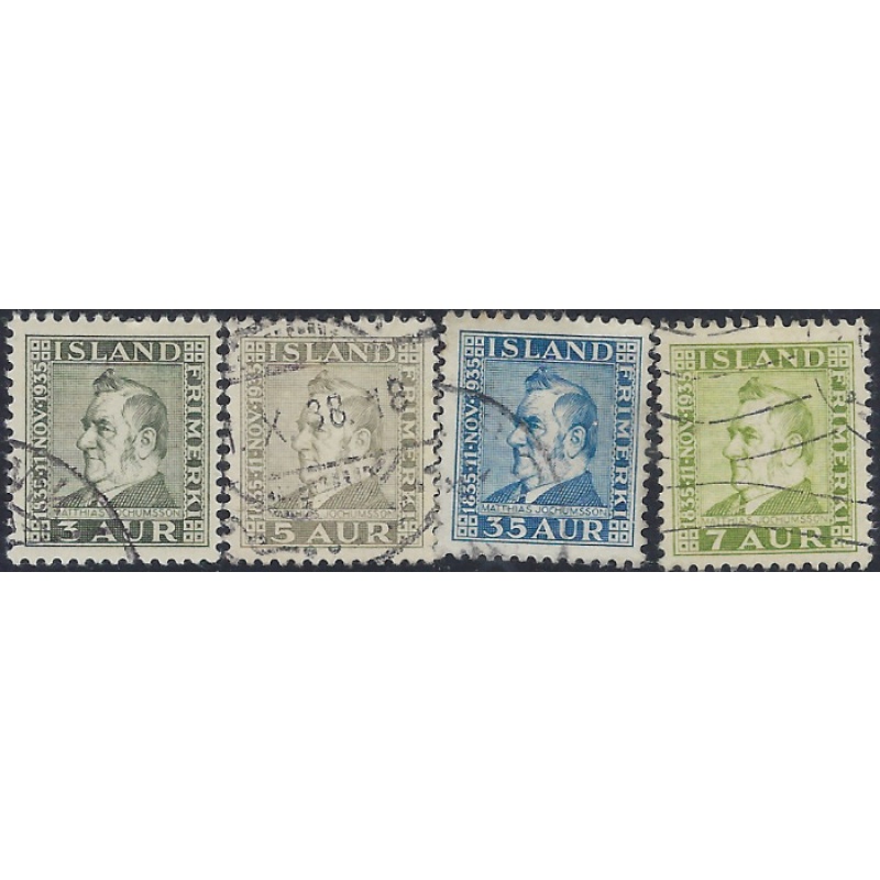 Iceland 195-98 Used 1935 set (ad1037)