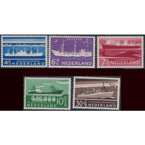 Netherlands B306-10 MNH 1957 Ships (ad1056)