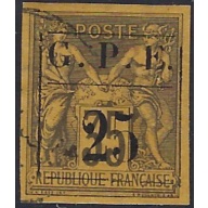 Guadeloupe #2 Used 1884 surcharge (ad1065)