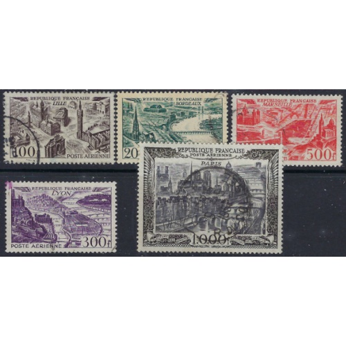 France C23-27 Used 1949-50 set (ad1090)