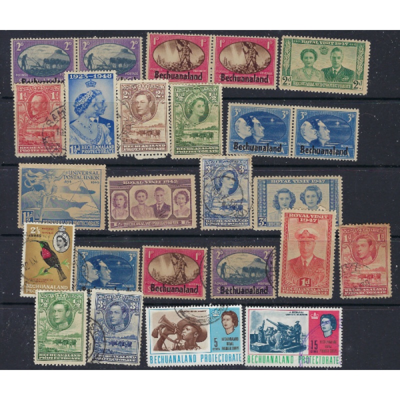 Bechuanaland 25 Different Mostly Used (ad1092)