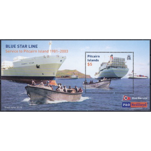 Pitcairn Is 571 MNH 2003 Blue Star Line Ships (ad1096)