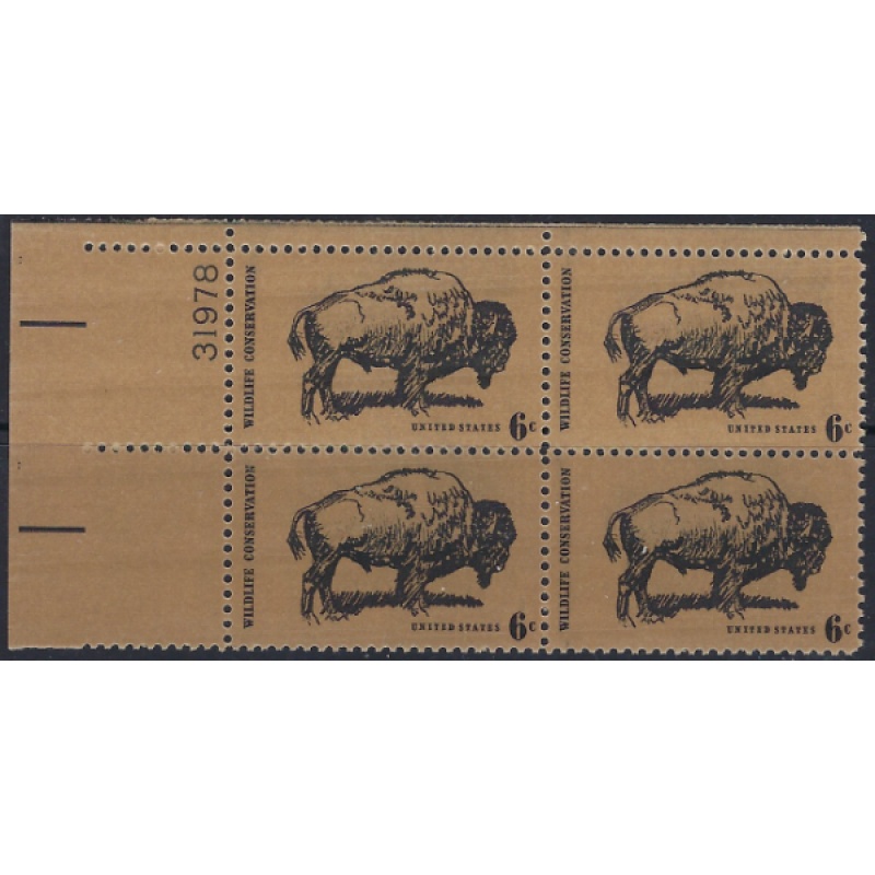 U.S. 1392 MNH Plate Block 1970 Wildlife Conservation (ad1100)
