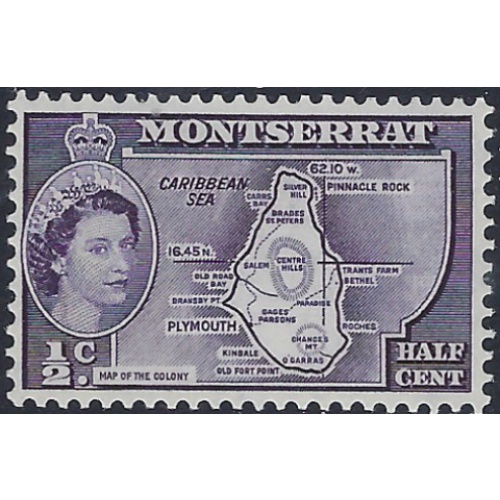 Montserrat 129 MH 1956 issue (ad1103)