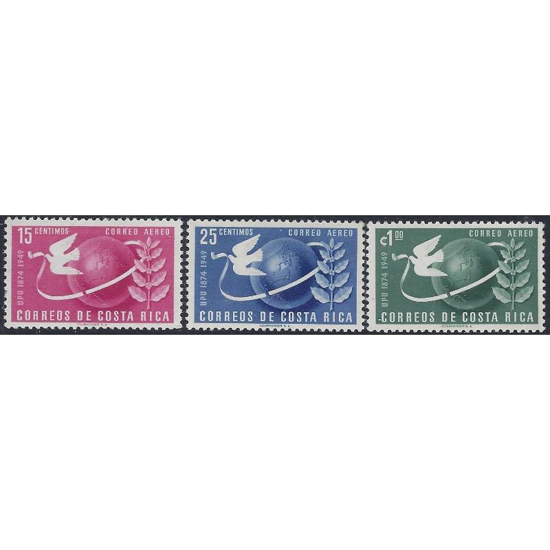 Costa Rica C186-88 MNH 1950 UPU (ad1106)