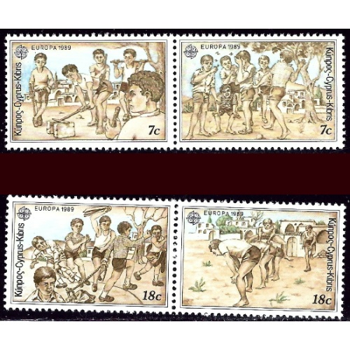 Cyprus 723a-25a MNH 199 Childrens Games (ad1120)