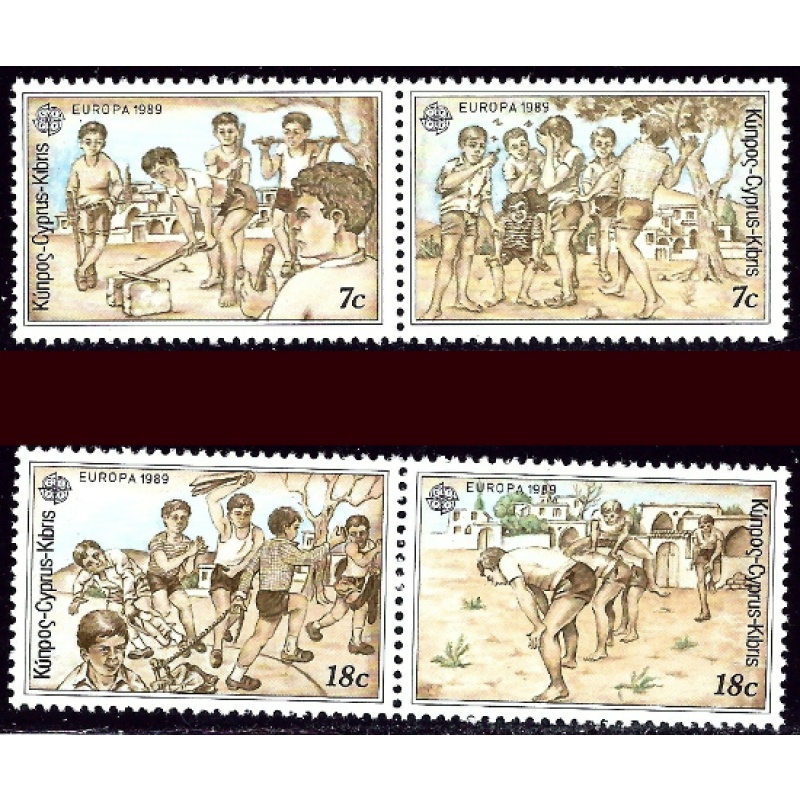 Cyprus 723a-25a MNH 199 Childrens Games (ad1120)