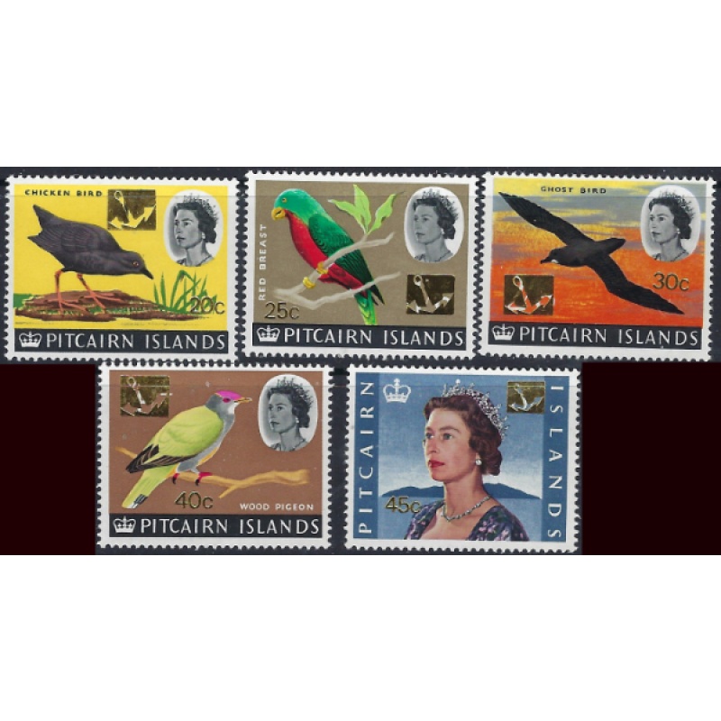 Pitcairn Is 80-84 MH 1967 Birds Part Set (ad1159)