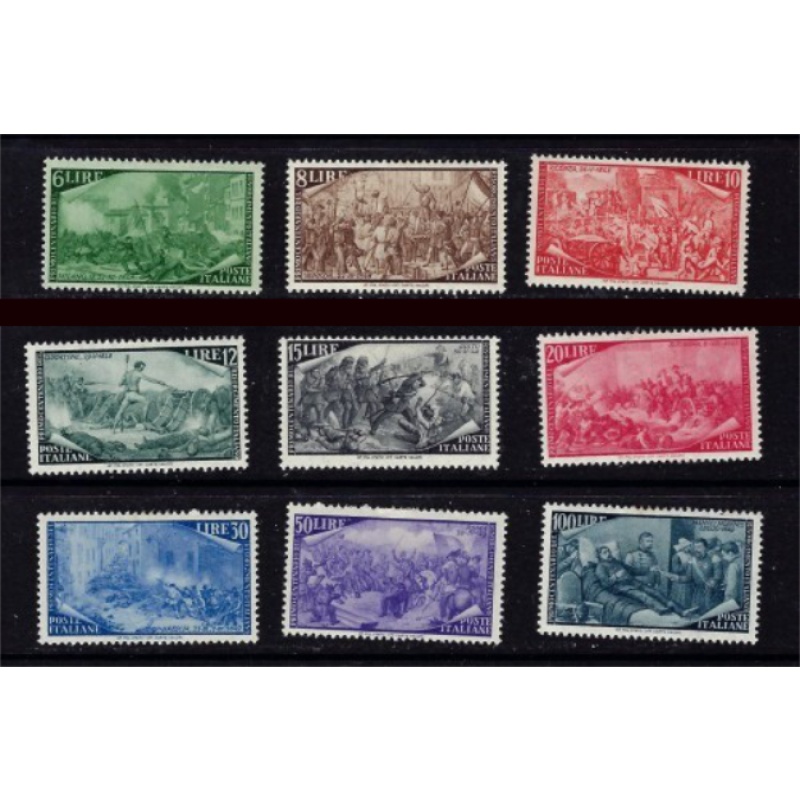 Italy 498-502 MH 1948 part set missing low values (ad1184)