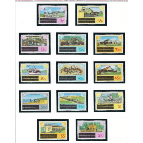 St Kitts 25-37 MNH 1980 Overprints (ad1186)