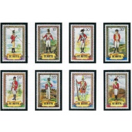 St Kitts 67-74 MNH 1981-83 Military Uniforms (ad1211)