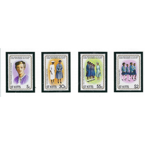 St Kitts 82-85 MNH 1981 Girl Guides (ad1212)