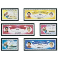 St Kitts 75-80 MNH 1981 Prince Charles Wedding (ad1214)
