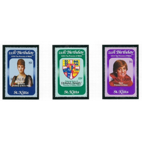 St Kitts 96-98 MNH 1982 Royal Baby Overprint (ad1217)