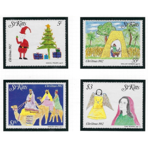 St Kitts 102-08 MNH 1982 Christmas (ad1219)