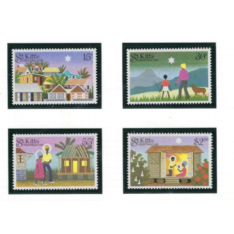 St Kitts 127-30 MNH 1983 Christmas (ad1248)