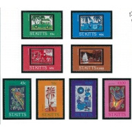 St Kitts 131-38 MNH 1984-85 set (ad1249)