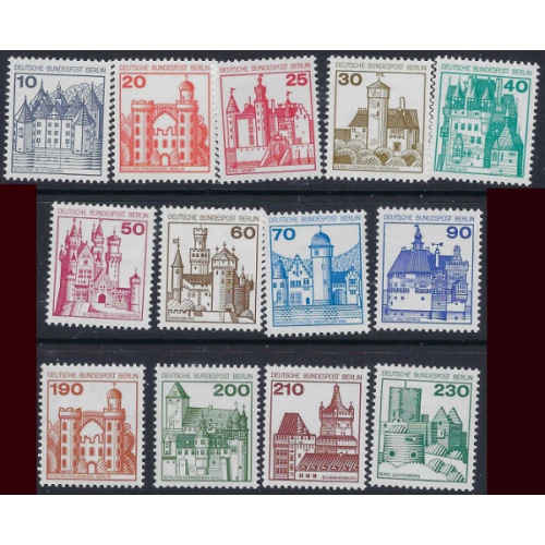 Germany Berlin 9N391-403 MNH 1977-79 Castles set (ad1252)