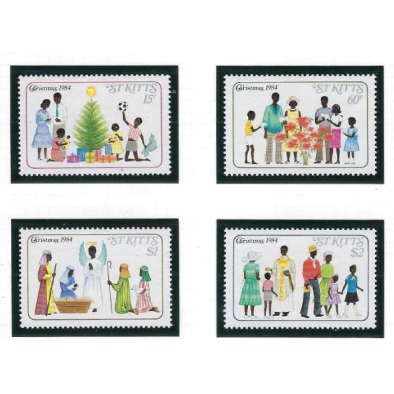 St Kitts 161-64 MNH 1984 Christmas (ad1270)