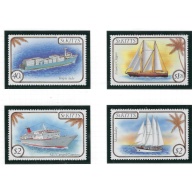 St Kitts 165-68 MNH 1985 Ships and Boats (ad1271)
