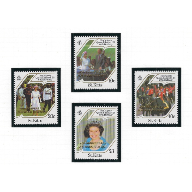 St Kitts 185-88 MNH 1986 Overprints (ad1276)