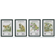 St Kitts 189-92 MNH 1986 W.W.F. (ad1277)