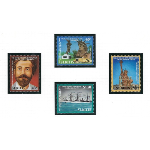 St Kitts 193-96 MNH 1986 Statue of Liberty (ad1288)