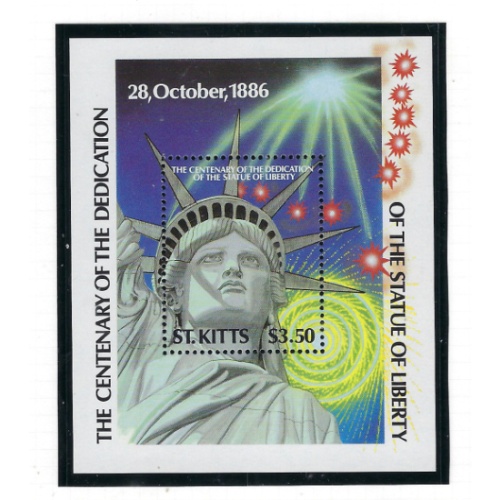 St Kitts 197 MNH 1986 Statue of Liberty (ad1289)