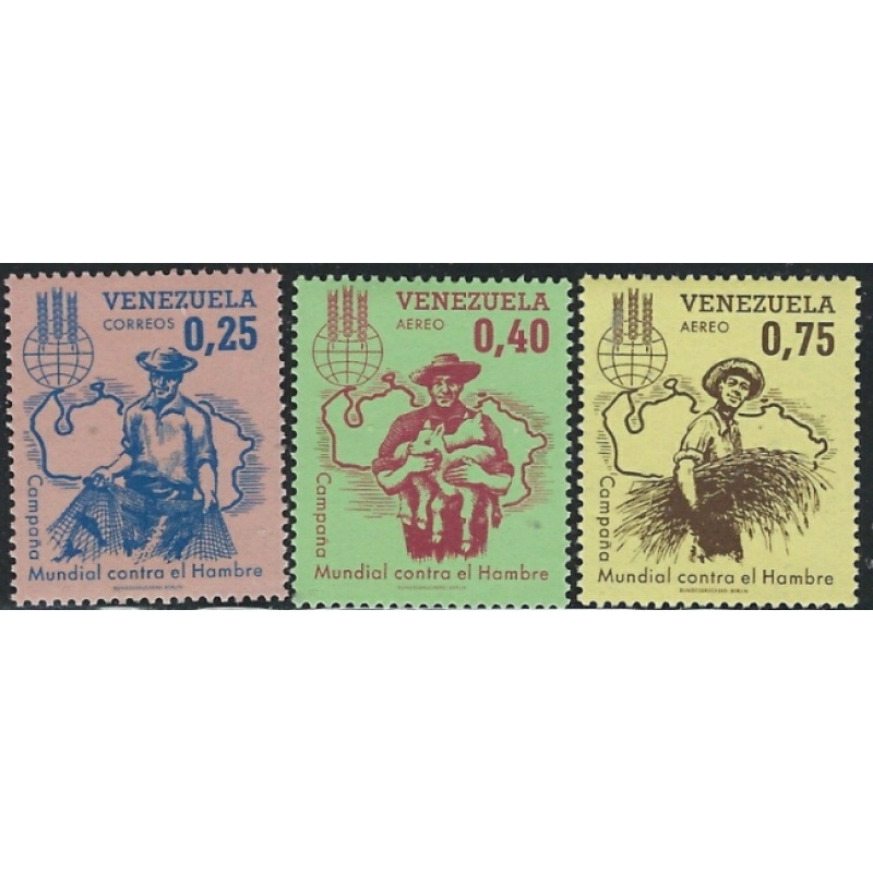 Venezuela 832/C826-27 MNH 1963 set (ad1311)