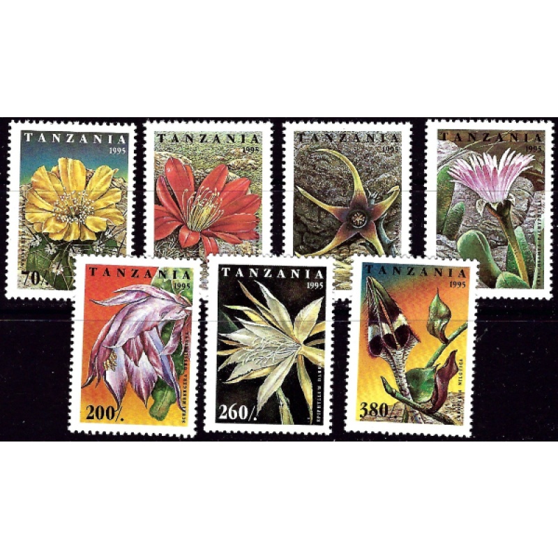 Tanzania 1388-92 MNH 1995 Cactus Flowers (ad1315)
