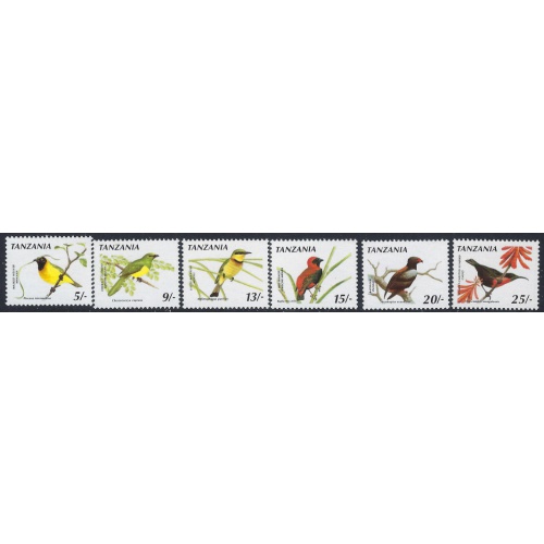 Tanzania 606-11 MNH 1990-91 Birds Part Set (ad1360)