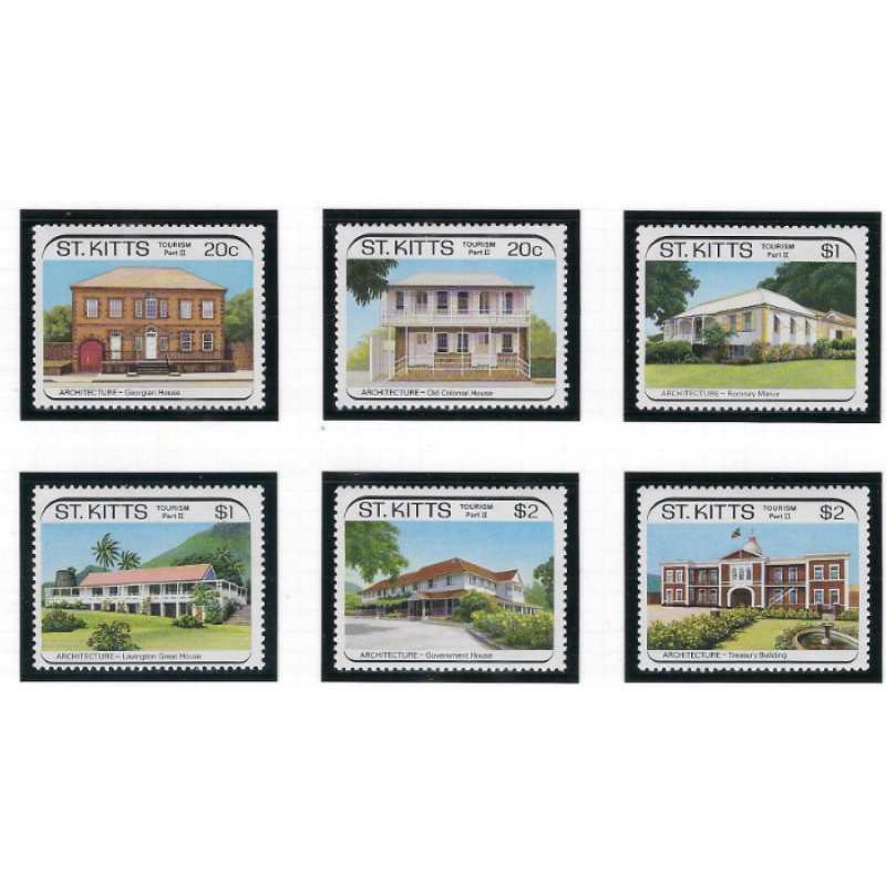 St Kitts 239-44 MNH 1989 Tourism (ad1375)